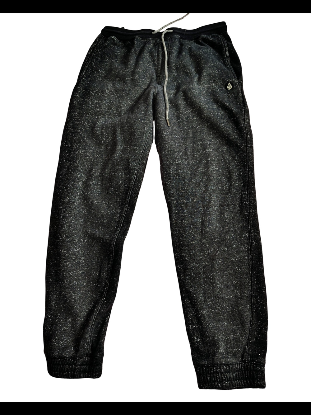 Volcom Black Hoodie with White Sherpa Lining
